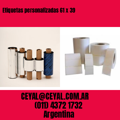 Etiquetas personalizadas 61 x 39