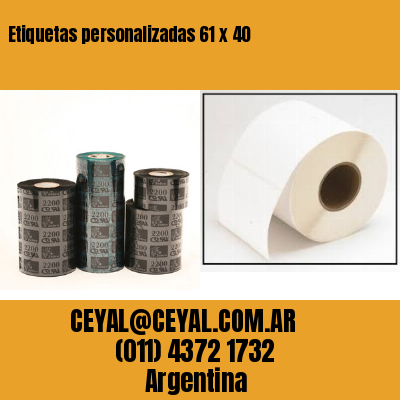 Etiquetas personalizadas 61 x 40