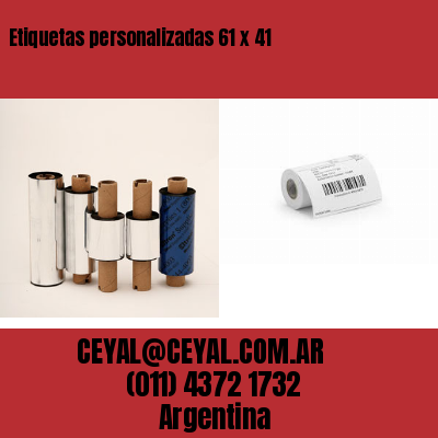 Etiquetas personalizadas 61 x 41