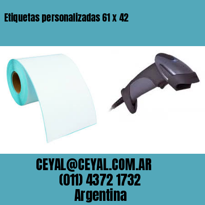 Etiquetas personalizadas 61 x 42