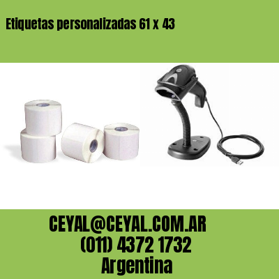 Etiquetas personalizadas 61 x 43