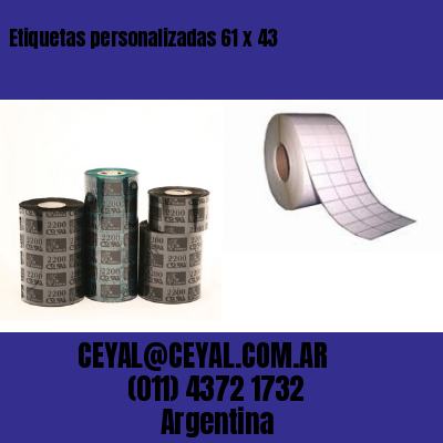 Etiquetas personalizadas 61 x 43