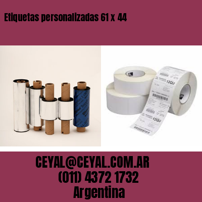 Etiquetas personalizadas 61 x 44