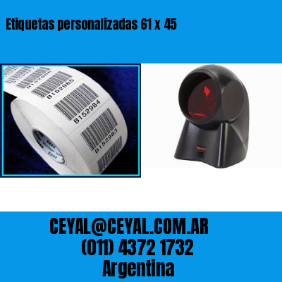 Etiquetas personalizadas 61 x 45