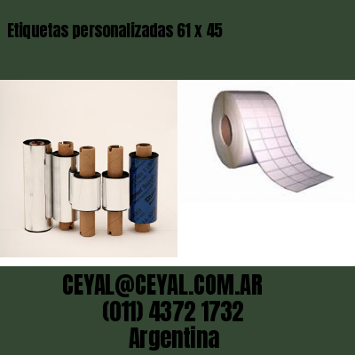 Etiquetas personalizadas 61 x 45