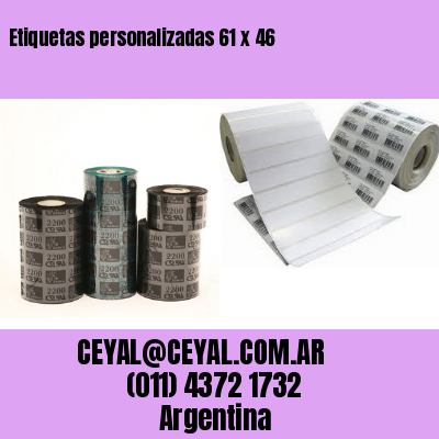 Etiquetas personalizadas 61 x 46