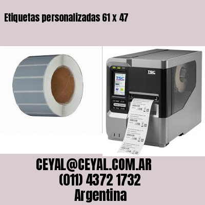 Etiquetas personalizadas 61 x 47