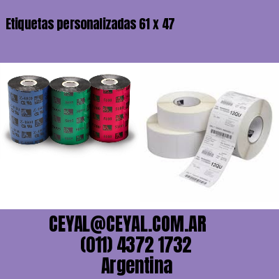 Etiquetas personalizadas 61 x 47