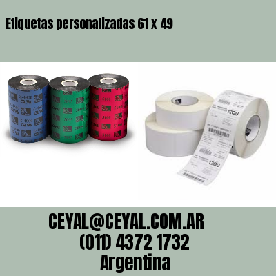 Etiquetas personalizadas 61 x 49