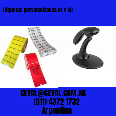 Etiquetas personalizadas 61 x 50