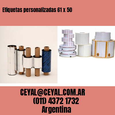 Etiquetas personalizadas 61 x 50