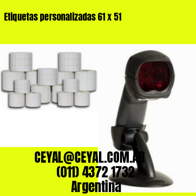 Etiquetas personalizadas 61 x 51