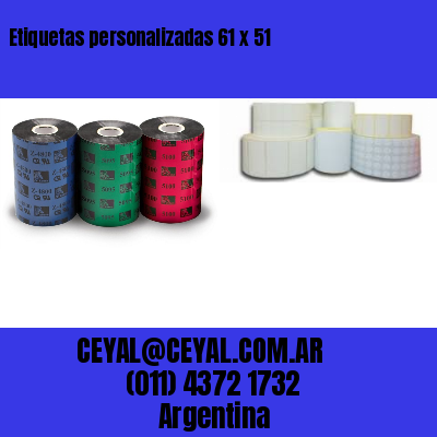 Etiquetas personalizadas 61 x 51