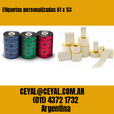 Etiquetas personalizadas 61 x 53