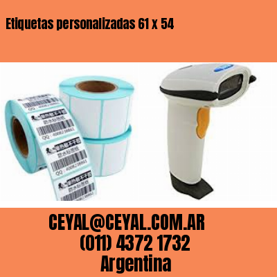 Etiquetas personalizadas 61 x 54