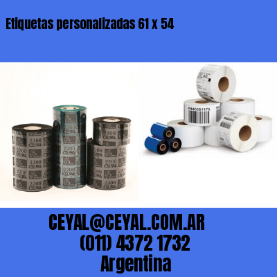 Etiquetas personalizadas 61 x 54