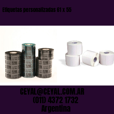 Etiquetas personalizadas 61 x 55