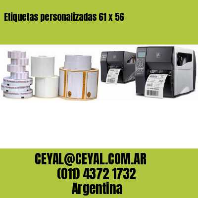 Etiquetas personalizadas 61 x 56