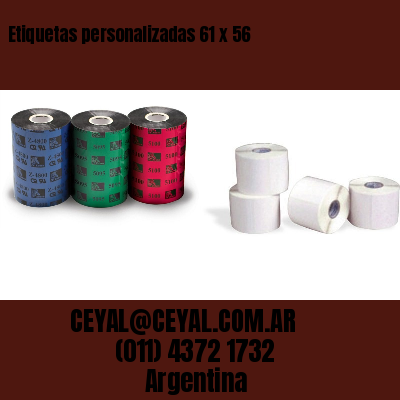 Etiquetas personalizadas 61 x 56