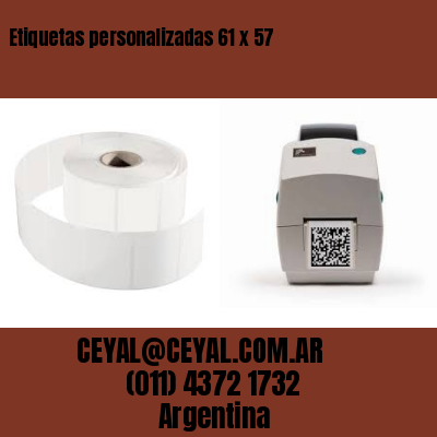 Etiquetas personalizadas 61 x 57