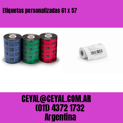 Etiquetas personalizadas 61 x 57