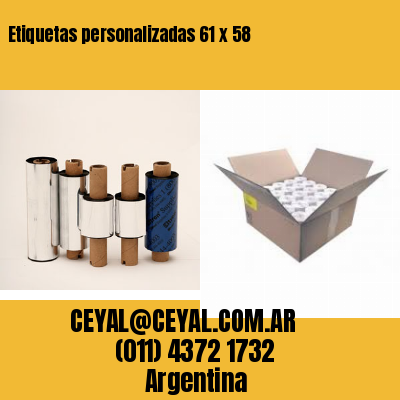 Etiquetas personalizadas 61 x 58