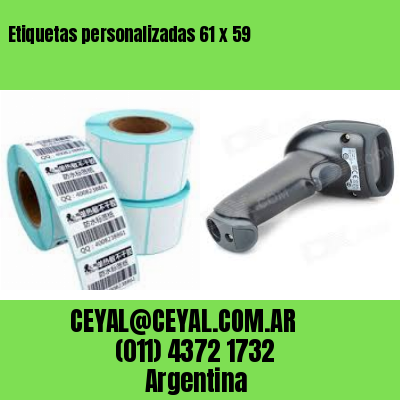 Etiquetas personalizadas 61 x 59