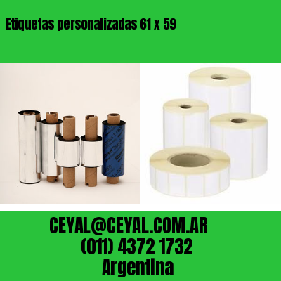 Etiquetas personalizadas 61 x 59