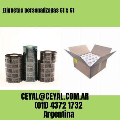 Etiquetas personalizadas 61 x 61