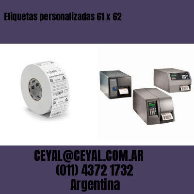 Etiquetas personalizadas 61 x 62