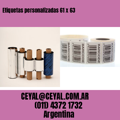 Etiquetas personalizadas 61 x 63