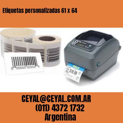 Etiquetas personalizadas 61 x 64