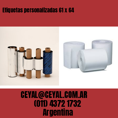Etiquetas personalizadas 61 x 64