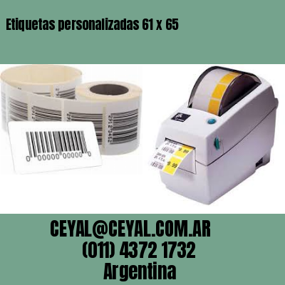 Etiquetas personalizadas 61 x 65