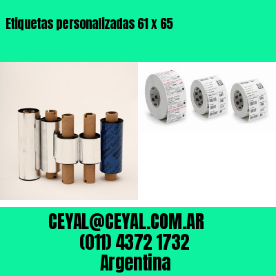Etiquetas personalizadas 61 x 65