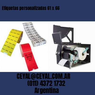 Etiquetas personalizadas 61 x 66