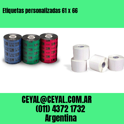 Etiquetas personalizadas 61 x 66