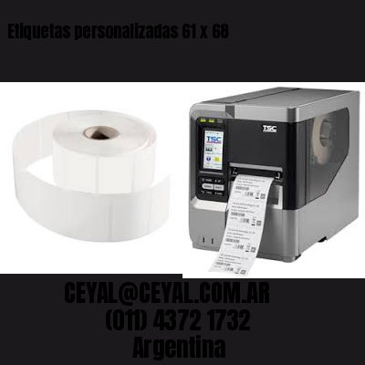 Etiquetas personalizadas 61 x 68