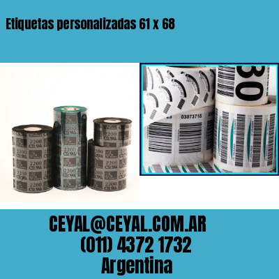 Etiquetas personalizadas 61 x 68