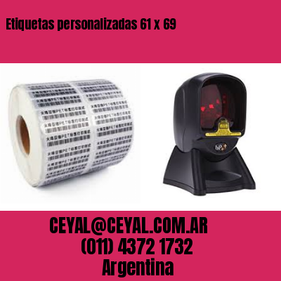 Etiquetas personalizadas 61 x 69