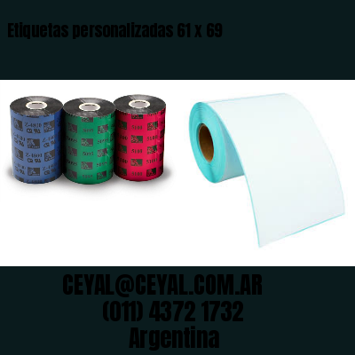 Etiquetas personalizadas 61 x 69