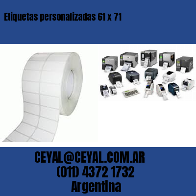 Etiquetas personalizadas 61 x 71