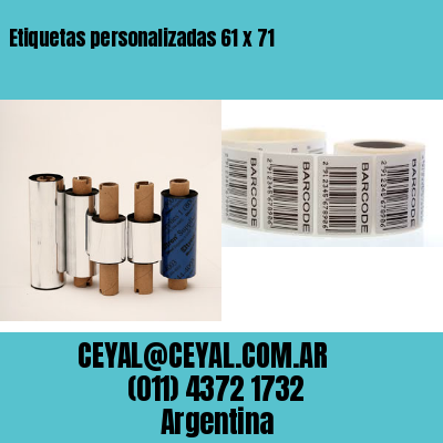 Etiquetas personalizadas 61 x 71