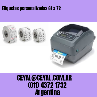 Etiquetas personalizadas 61 x 72
