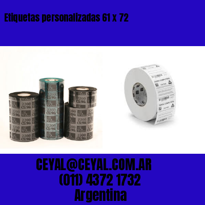 Etiquetas personalizadas 61 x 72