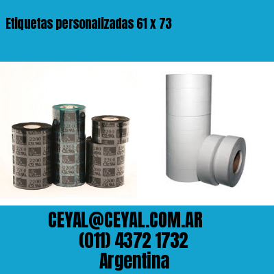 Etiquetas personalizadas 61 x 73