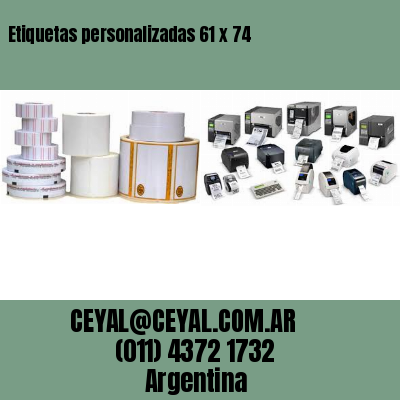 Etiquetas personalizadas 61 x 74