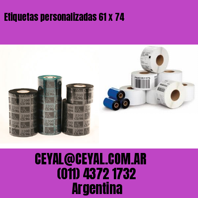 Etiquetas personalizadas 61 x 74