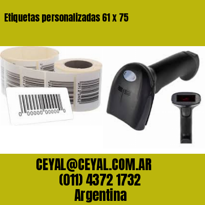Etiquetas personalizadas 61 x 75