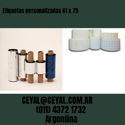 Etiquetas personalizadas 61 x 75